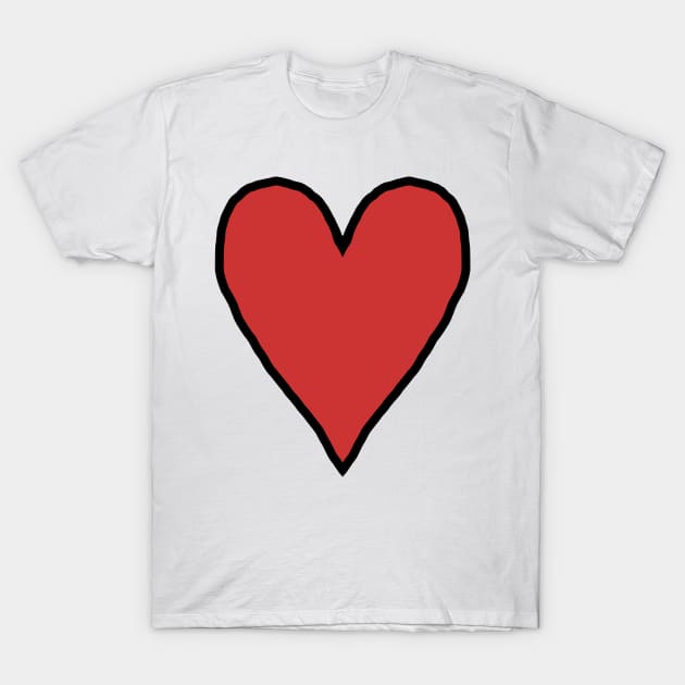 Red Heart Love for Valentines Day Graphic T-Shirt by ellenhenryart